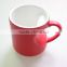 Factory Wholesale heat transfer color changing mugs, mugs with heart shape handle