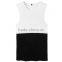 Classic design black and white color stretch mesh tank tops men