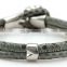 Factory direct wholesale zinc alloy enamel snake charm Korea skull bracelet for men
