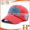 custom high quality sports hat red cotton