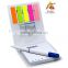 notepad with ruler and pen