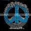 Large Supply America Peace Rhinestone Transfer Iron on garment Sticker