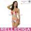 RELLECIGA 2016 Yellow Floral Add-2- Cups Push-up Halter swimwear