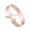 316L Stainless Steel Crystal Cuff Bracelet Bangles Rose/ Yellow Gold Jewelry Gift