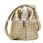 korean woven black small bucket bag woman hand bag online shoulder bag