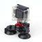 Professional go pro accessories Universal Triple Cup Suction Mount for sports camera
