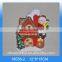 Candle shape ceramic christmas decoration with snowman figurine