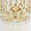 530-13 Austrian Brass and Crystal Basket Chandelier, 1950s