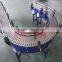 Guide rail curve steel scrap conveyor for food and beverage industry