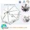 manual open metalframe transparent folding umbrella