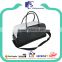 white and black PU leather travel duffle bag for man