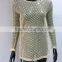 Custom American size long sleeves fishnet dress women sexy beach dress swimsuit cover up