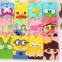 Fancy embossed cartoon Minions animal shape business card cover pvc silicone passport case bus ID card holder with key ring