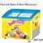 Commercial Showcase ice cream display freezer