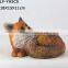 Polyresin life size wild fox animals home decoration