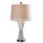 hot sale in India lowest price trophy glass table lamp with beige cylinder shade for home decor