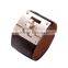SRB3143 Ladies Fancy Items Multi-Color Leather Cuff Bracelet Leather Hand Band Custom Stainless Steel Leather Bracelet