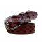 China supplier latest fancy design leather belts with holes for women