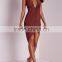 Claasical color slim style sexy women wholesale price mini party dress