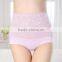 Sexy lace high-waisted belly underwear, buttock carried bamboo fiber big yards panties