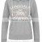 Ladies Hooded Sweatshirt Grey no zipper hoodie jacket hoodie manufacturers cropped top hoodie