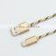 Metal Nylon Woven USB Cable With Blister Type c Usb Cable Pure Copper Wire