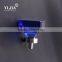 1 1/3 Inch Polished Chrome Dark Blue Cabinet Glass Knobs