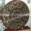 Semi Precious Black Marble Stone Inlay Dining Table Top