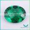 Checker board faceted oval cut green spinel for waxing