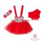 Red sequin girls summer party dress baby fashion clothes designer one piece party dresses
