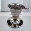 YS manufacturer Stainless Steel Wire Pour Over Cone Dripper Reusable washable Coffee Mesh Filter