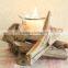 Simple and natural art minds drift wood candlestick