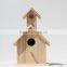 New unfinished wooden bird house