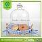 Wholesale Glass Cake Dome Set Glass Cover With Wicker Base