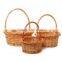 willow material cheap wooden wicker fruit basket