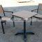 plastic wood table and chair teak color