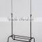 extendable single pole clothes rack, mechanical clothes rack