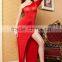 New arrival comfortable one sleeve side slit cocktail dress