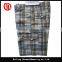 Manufacture plaid coated pattern breathable men pocket shorts