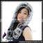 CX-C-243C Women Fur Hooded Scarf Winter Fur Hat Earmuff Fur Hat