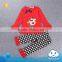 China manufacturer baby clothes kids chriatmas design bodysuit 2 pcs child clothing dot polka fall clothes