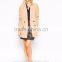 Latest Woven Design Lapel Collar Woman Jacket Fashion Double Breasted Women Blazer