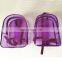 Cheap Purple Transparent Promotional PVC Backpack for school