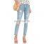Latest Design Butt Slit Ripped Stretch Ladies Women Skinny Jeans