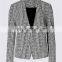 2017 OEM Service Long Sleeve Women Loose Fit Textured Jersey Jackets JY-4AB001
