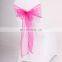 2015 Wedding Chair Decorative Red Transparent Organza Bows