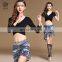 T-5189 Fashion designed printed pattern 12 colors belly dance costumes