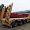 Made in china gooseneck low platform semi low flatbed trailer lowbed truck trailer for sale