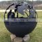 80cm Diameter Corten steel metal fire pit sphere fire pit globe