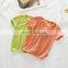 Solids Color T Shirt 0-12 Years Kids Girls Rib Cotton Short Sleeve Soft T shirt